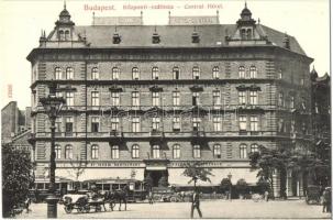 Budapest VII. Hotel Központi szálloda és étterem, kávéház, villamos. Taussig A. 12486.