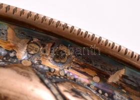 Ezüst(Ag) cukortartó, üvegbetét nélkül, jelzett, d: 9 cm, m: 6,5 cm, nettó: 54,5 g