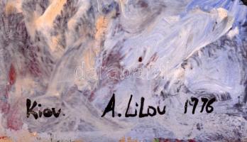 Lilov jelzéssel: Kijev 1978, olaj, karton, 50×30,5 cm