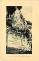 1916 Orsova, Kazán-szoros, Cazane (Vaskapu-szoros, Portile de Fier); Széchenyi emléktábla. W. L. Bp. 185. / Széchenyi monument (kopott sarkak / worn corners)