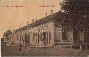 Gyorok, Ghioroc; Nádasdy tér, Eichner Adolf és Fia üzlete, szálloda, Gróf Nádasdy kastély. W. L. 3094-3082. / square, shop, hotel, castle (r)