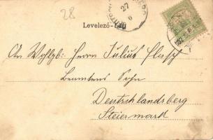 1902 Brassó, Kronstadt, Brasov; Marktplatz mit der schwarzen Kirche / Piac tér, Fekete templom, árus...