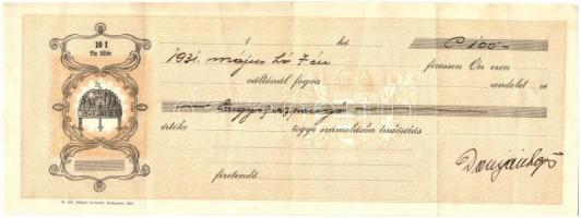 1931. 5db váltó, közte 1db kitöltetlen T:III