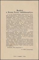 1926, 1937 Meghívó a Kozma Ferenc emlékünnepélyre és a M. Kir. Erzsébet Tudományegyetem rektora álta...