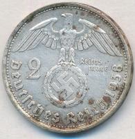 Német Harmadik Birodalom 1938B 2M Ag "Hindenburg" T:2 patina
German Third Reich 1938B 2 M...