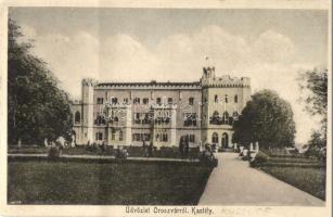 Oroszvár, Rusovce (Pozsony, Pressburg, Bratislava); Gróf Lónyay kastély (Zichy kastély). Kiadja Berl Simon / castle (fa)