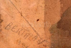 Bertalan Albert (1899-1957):  Divatos hölgy. Vegyes technika, papír (kopásokkal), jelzett, üvegezett...