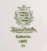 6 db Weimar süteményes tányér, matricás, jelzettek, apró kopásokkal, d: 19 cm