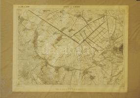 1914 Versecz és Alibunár katonai térképe kartonlapon / Military map of Versecz és Alibunár  60x42cm