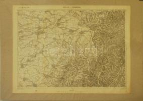 1914 Gátalja és Dognácska katonai térképe kartonlapon / Military map of Gátalja és Dognácska 60x42cm