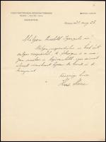 1931 Bp., Dunai Raktárházak Részvénytársaság fejléces levélpapírjára írt levél