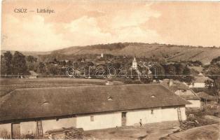 Csúz, Cúz, Dubník; látkép, templom, létra. Kiadja Herzog Mór / general view, church, ladder (EB)