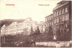 1909 Selmecbánya, Schemnitz, Banská Stiavnica; M. k. Bányászati és Erdészeti főiskola paloták. Kiadja Grohmann 479. / mining and forestry college palaces (EB)