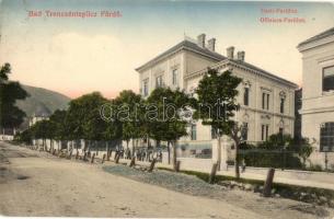 1916 Trencsénteplic, Trencianske Teplice; Offiziers-Pavillon / Tiszti pavilon. Kiadja Hermann Seibt / K.u.K. officers' pavilion