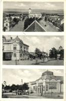 Szepsi, Abaújszepsi, Moldava nad Bodvou; Fő utca, templom, Városháza, utcakép, automobil, dohánybolt, Emil Davidovics üzlete és saját kiadása / main street, churches, town hall, street view, automobile, tobacco shop, publishers shop (EK)