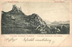 1900 Nedec, Nedeca, Niedzica (mai Lengyelország); Pieninek, Csorsztyn vára és Nedec / Pieniny, Czorsztyn castle (felületi sérülés / surface damage)
