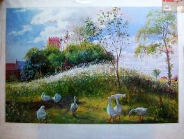 7 db nagyméretű, festményekről készült nyomat kb 50x70 cm