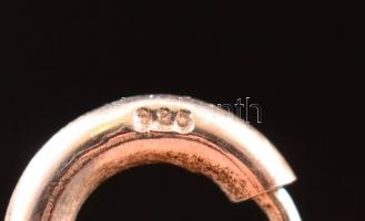 Ezüst (Ag.) nyaklánc borostyán kövekkel, jelzett, bruttó: 5,5 g