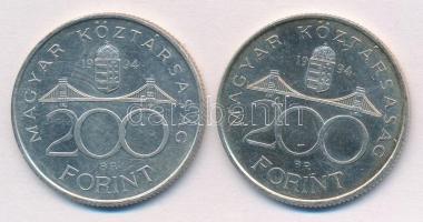 1994. 200Ft Ag "Deák" (2x) T:2
