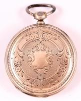 Ezüst (Ag.) Georg Wildner (Lauf)  másodpercmutatós kulcsos zsebóra, működik, jelzett, számlap és üve...