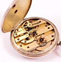 Ezüst (Ag.) Georg Wildner (Lauf)  másodpercmutatós kulcsos zsebóra, működik, jelzett, számlap és üve...