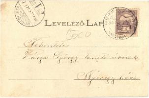 1901 Munkács, Mukacheve, Mukacevo; Állami gimnázium. Kiadja Bertsik Emil / high school (fl)