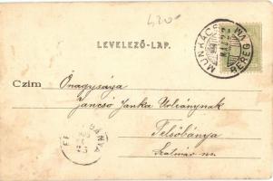 1903 Munkács, Mukacheve, Mukacevo; Állami elemi fiú iskola, utcakép. Kiadja Bertsik Emil / elementar...