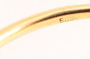 Arany (Au.) 14 K gyűrű apró brill kővel, méret:53, jelzett, bruttó: 1,3 g