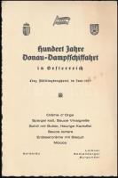 1937 100 éves a Dunagőzhajózási Rt. emlékünnepség menükártya / 100 years of DDSG. Menu card.