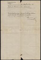 1928 Przemyslnél harcolt katona hőstetteit elismerő oklevél. Szakadással