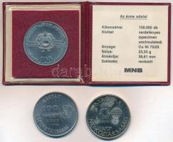 1982. 100Ft Cu-Ni "Labdarúgó Világbajnokság 1982" eredeti MNB tokban tanúsítvánnyal + 1983...