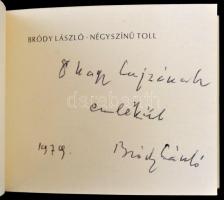 Brdóy László 3 db műve (Száz szonett, Négyszínű toll, Vitéz László alkonya) minikönyv formátumban, d...