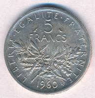 Franciaország 1960. 5Fr Ag T:2 
France 1960. 5 Francs Ag C:XF 
Krause KM#926