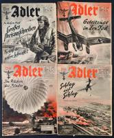 1940 Der Adler c. háborús újság 4 száma sok képpel.