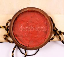 1857 Gyógyszerész oklevél Trajanovits Eduard részére, pergamen, latin nyelven, hiányos pecséttokkal,...