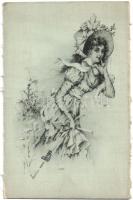 Hölgy. selyemlap / Lady. silk card s: Louise van Parys (EK)