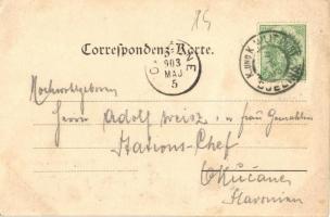 1903 Bjelina, Bijeljina; Eingang in Militärlager, Officiers-Kasino / entry of the K.u.K. military ca...