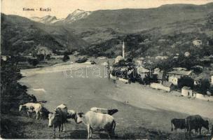 Konjic, general view, Neretva riverbank, cattle, mosque. W. L. Bp. 4729. (EK)