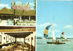 4 db MODERN balatoni városképes lap, Siófok, Balatonalmádi / 4 modern Hungarian town-view postcard f...