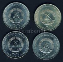 NDK 1971-72. 20M (4x) mind klf motívummal T:2,2+