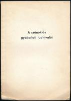 Bognár Elek: A szónoklás gyakorlati tudnivalói 94p .