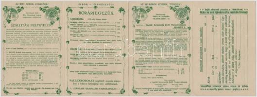 Cegléd. Ceglédi Bortermelők Első Pinceszövetkezete. Tagok szállítják a mustot! Kinyitható reklám kép...