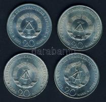 NDK 1971-72. 20M (4x) mind klf motívummal T:2,2+