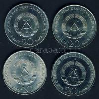 NDK 1971-72. 20M (4x) mind klf motívummal T:2,2+