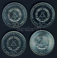 NDK 1971-72. 20M (4x) mind klf motívummal T:2,2+