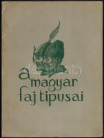 cca 1930-1940 A magyar faj típusai, 4 db fotónyomat mappában