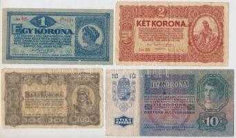 1915-1923. 11db-os vegyes magyar korona bankjegy tétel T:III,III-