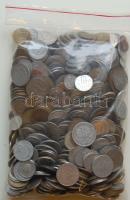 2kg vegyes fémpénz, egész világ, régi és új