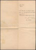 1906 Bp., Csejtei Kristóffy József (1857-1928) rövid és viharos belügyminisztersége utolsó napján sa...