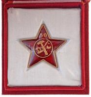 ~1969. Tanácsköztársaság 50. évfordulójára kiadott zománcozott csillag, dísztokban (33mm) T:1-